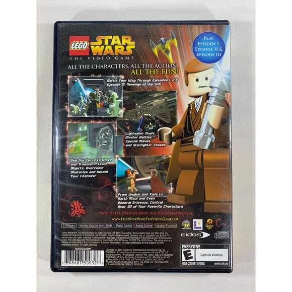 LEGO Star Wars The Video Game PlayStation 2 PS2 2005 Rated E No Manual Tested - Picture 3 of 5